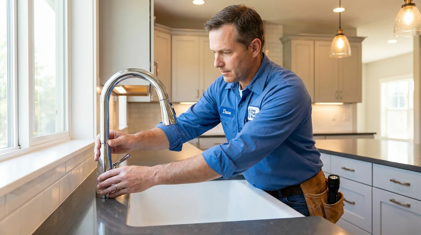Kitchen faucet installation by Johns Plumbing LLC in Ambler